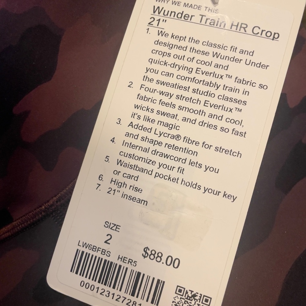 Lululemon Wunder Train HR Crop - Picture 7 of 7
